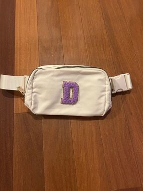 Personalized Fanny Pack Crossbody Bags with Initial Letter Patch Belt Bag